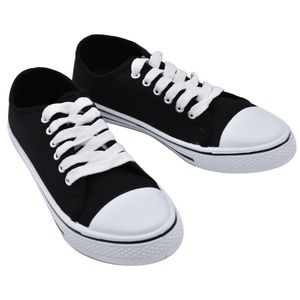 NWT Unisex Black Star Canvas Lace Up Shoes Size 5 and 7